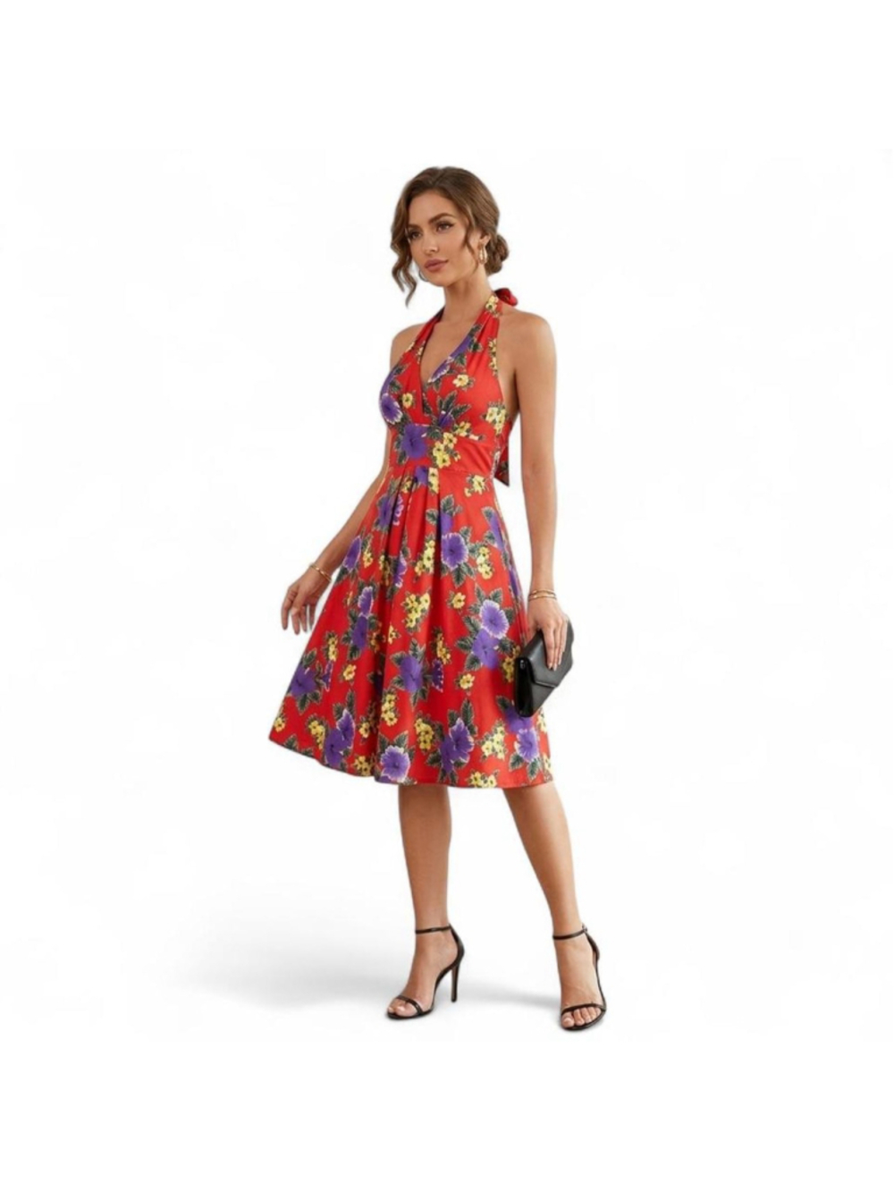Free People floral halter dress